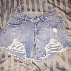 High Waisted ripped shorts (NEVER WORN)